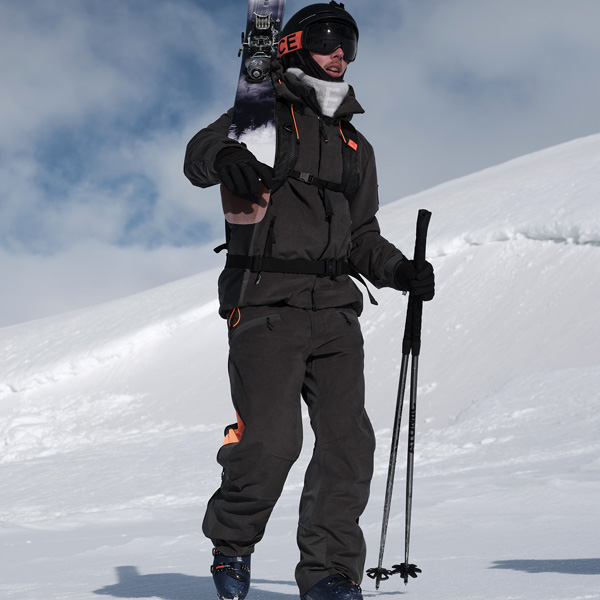 Man wearing Bogner Fire & Ice ski wear