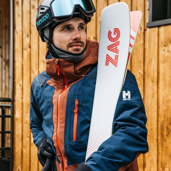 Man wearing a Millet technical ski jacket