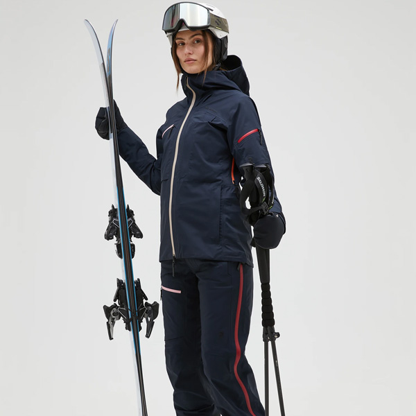 Woman wearing Peak Performance ski pants