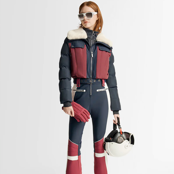 Woman wearing a Fusalp ski suit
